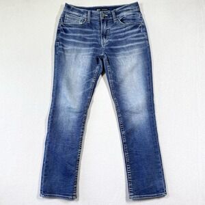 BKE Jeans Mens 31x30 Jake Straight Leg Blue Stretch Denim Western Rock Buckle